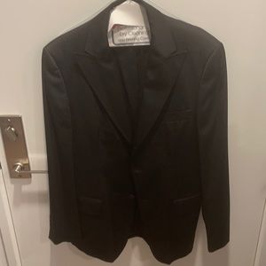 Men’s Zara Pinstripe Black Suit